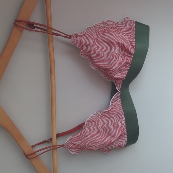 Love Stories. 'Reggipetto' Zebra Print Tulle Bralette. *** See Pics for Sizing. - Picture 2 of 9